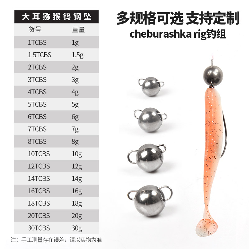 高比重钨坠---大耳猕猴 Tungsten Cheburashka1